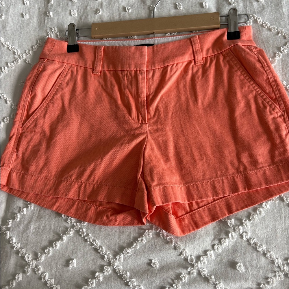 J. Crew Orange Cargo Shorts Lightweight Cotton NWT